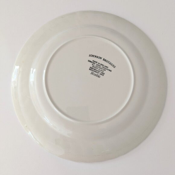 🇬🇧 Vintage Johnson Brothers Nordic Blue Dinner Plate Made In England - Picture 6 of 7